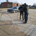 Сборка каркаса теплицы Триумф Бабочка
